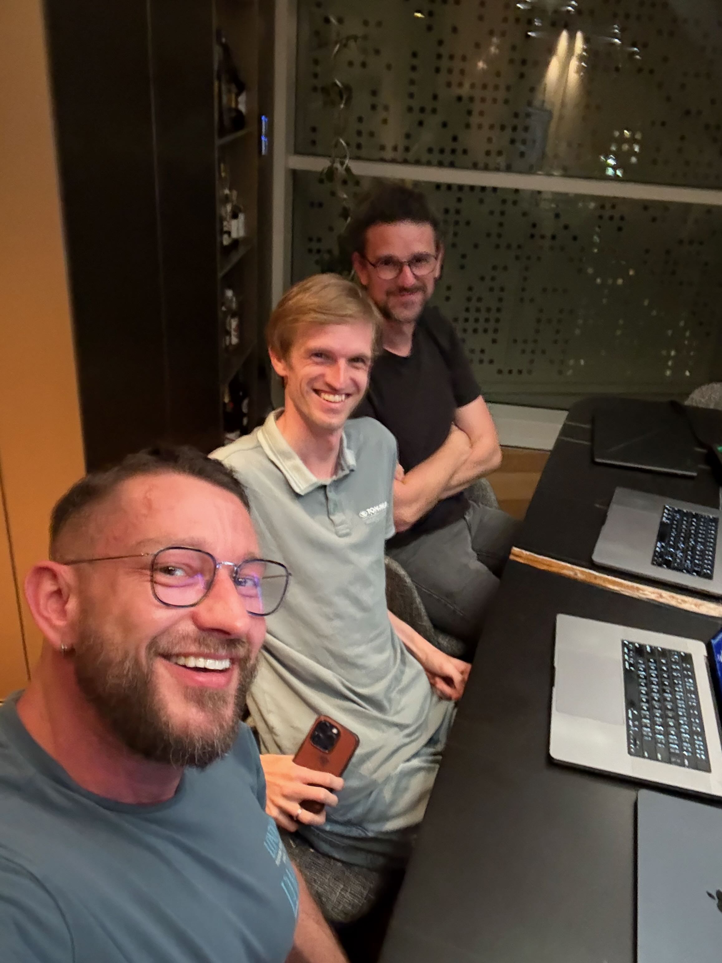 The VibeTunnel team: Peter, Armin and Mario (from left to right)